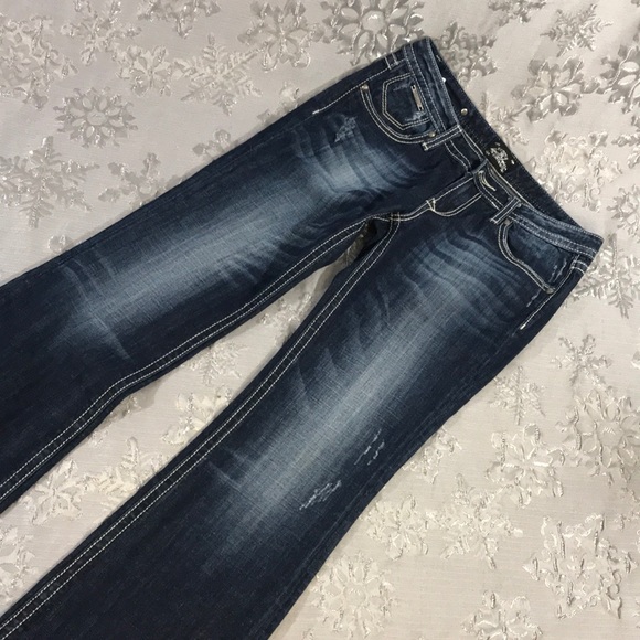 ReRock 5 pocket, distressed, Boot cut, Size 6S - Picture 8 of 9